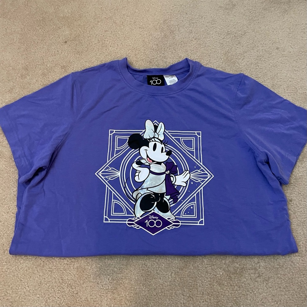 Exclusive Disney Parks Indigo Minnie Mouse Disney 100 Anniversary shirt  - XS